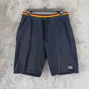 Sundek Mens Navy Blue Striped Waistband Cotton Sweat Shorts M174WKF4300‎ Size M